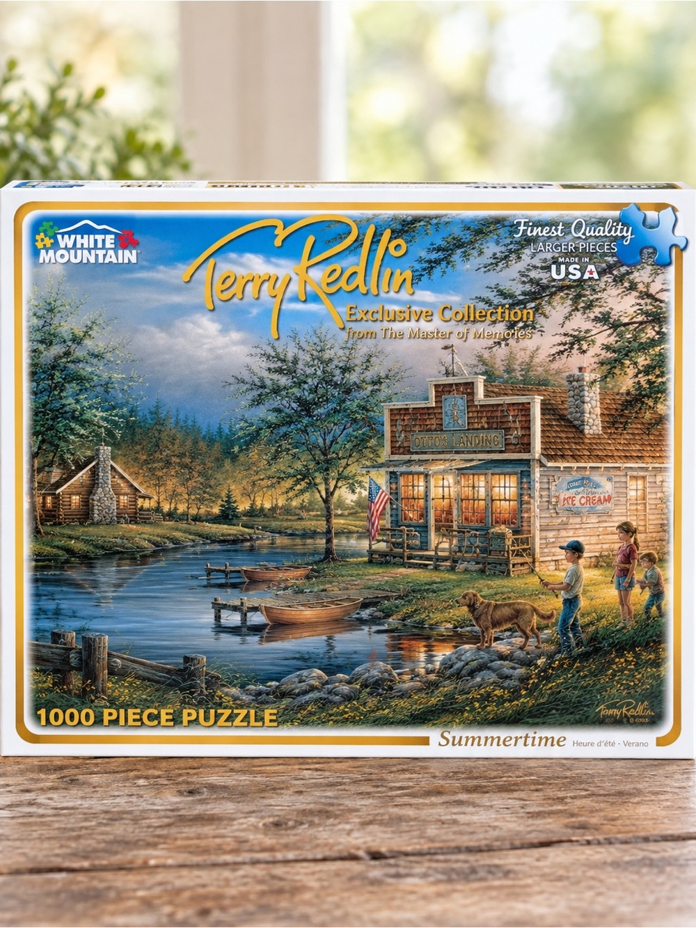 WHITE MOUNTAIN Summertime Jigsaw Puzzle 1000 Piece Terry Redlin Americana EUC